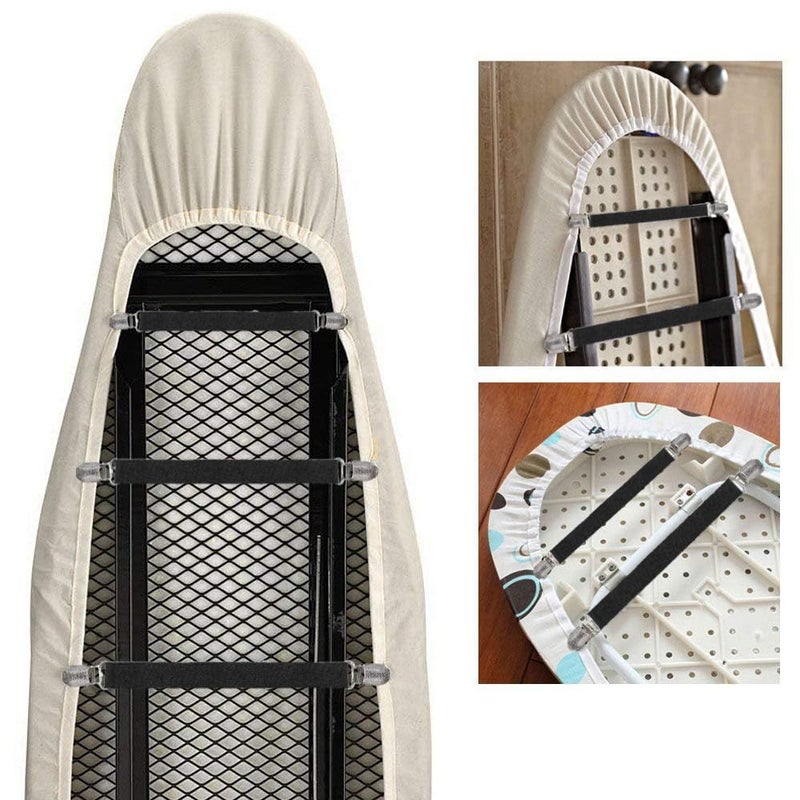 Goodtimes Ironing Board Cover Clips, Adjustable Ironing Board Pad Braces Fasteners Mini Suspenders - Keep Cover Flat and Secure Tention Clips - Image 4